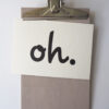 Postkarte "oh"