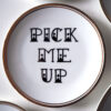Goldrand Teller "Pick me up" 15cm
