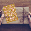 Postkarte "God Jul", gelb