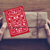 Postkarte "God Jul", rot