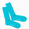 DillySocks Ribbed, shiny turquoise