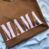 Shirt MAMA, vintage brown-rosé
