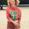 Sisters Department Sweatshirt LOVE, dark pink