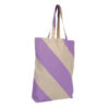Baumwolltasche DIAGONAL STRIPES, vanille-violet
