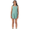 Piupiuchick Short Jumpsuit, blue/green animal print