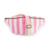 rose in april Banana Bumbag STRIPES, ecru/neon pink