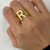 Letter Ring, gold