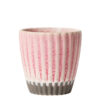 AU Maison Becher 200ml, gerippt, rosa-grau