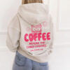 Liliput Hoodie COFFEE BEFORE CHAOS, grau