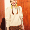 Sisters Department Knitted Soft Sweater, ecru