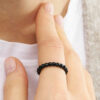 LULU Copenhagen Color Ball Ring, schwarz